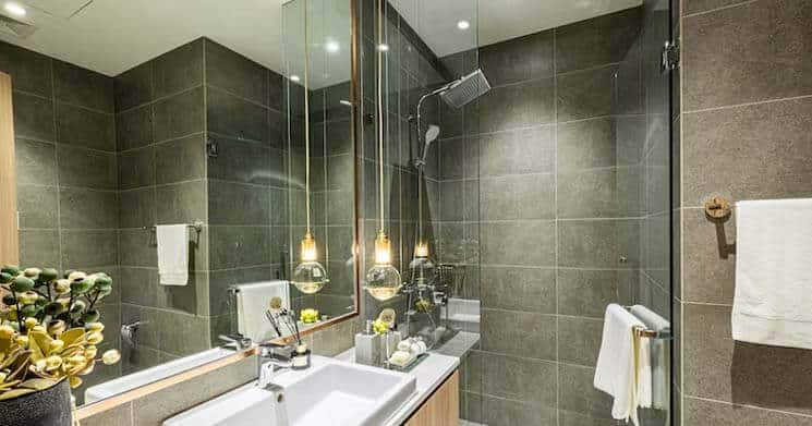 Stunning modern shower installed by Aaron Services
